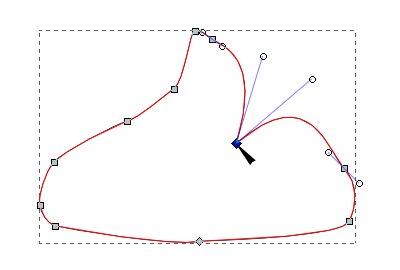 インクスケープのノードの種類の変更とパスの変形11